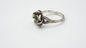 Nephirite Jade Flower Ring - JF Fantasy Jewelry