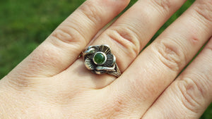 Nephirite Jade Flower Ring - JF Fantasy Jewelry