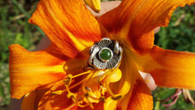 Load image into Gallery viewer, Nephirite Jade Flower Ring - JF Fantasy Jewelry

