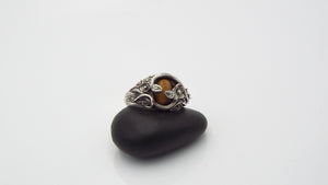 Tiger's Eye Circle of Snakes - JF Fantasy Jewelry