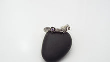 Load image into Gallery viewer, Amethyst Curved Flower Band - JF Fantasy Jewelry
