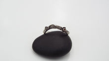 Load image into Gallery viewer, Garnet Flower Curved Band - JF Fantasy Jewelry
