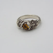 Load image into Gallery viewer, Citrine Snake and Flower Ring - JF Fantasy Jewelry
