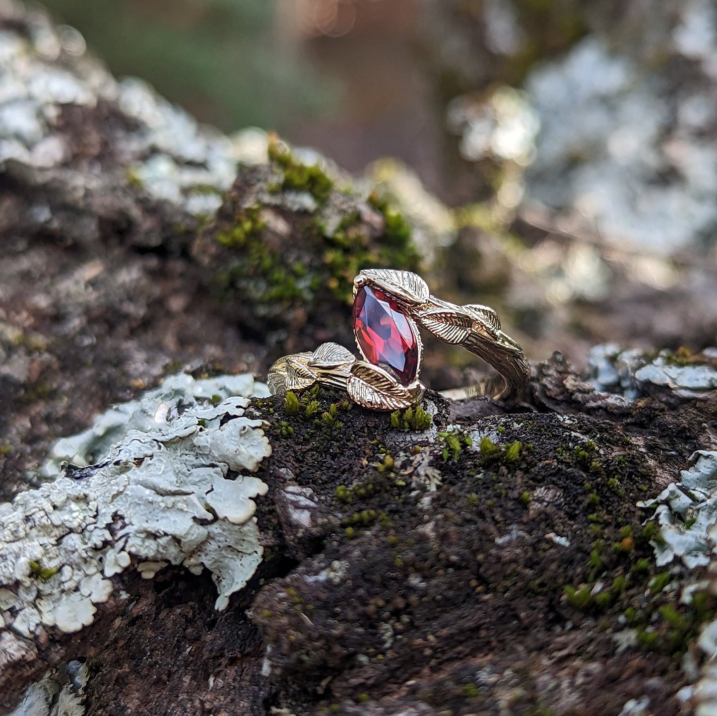 Garnet of the Forest - JF Fantasy Jewelry