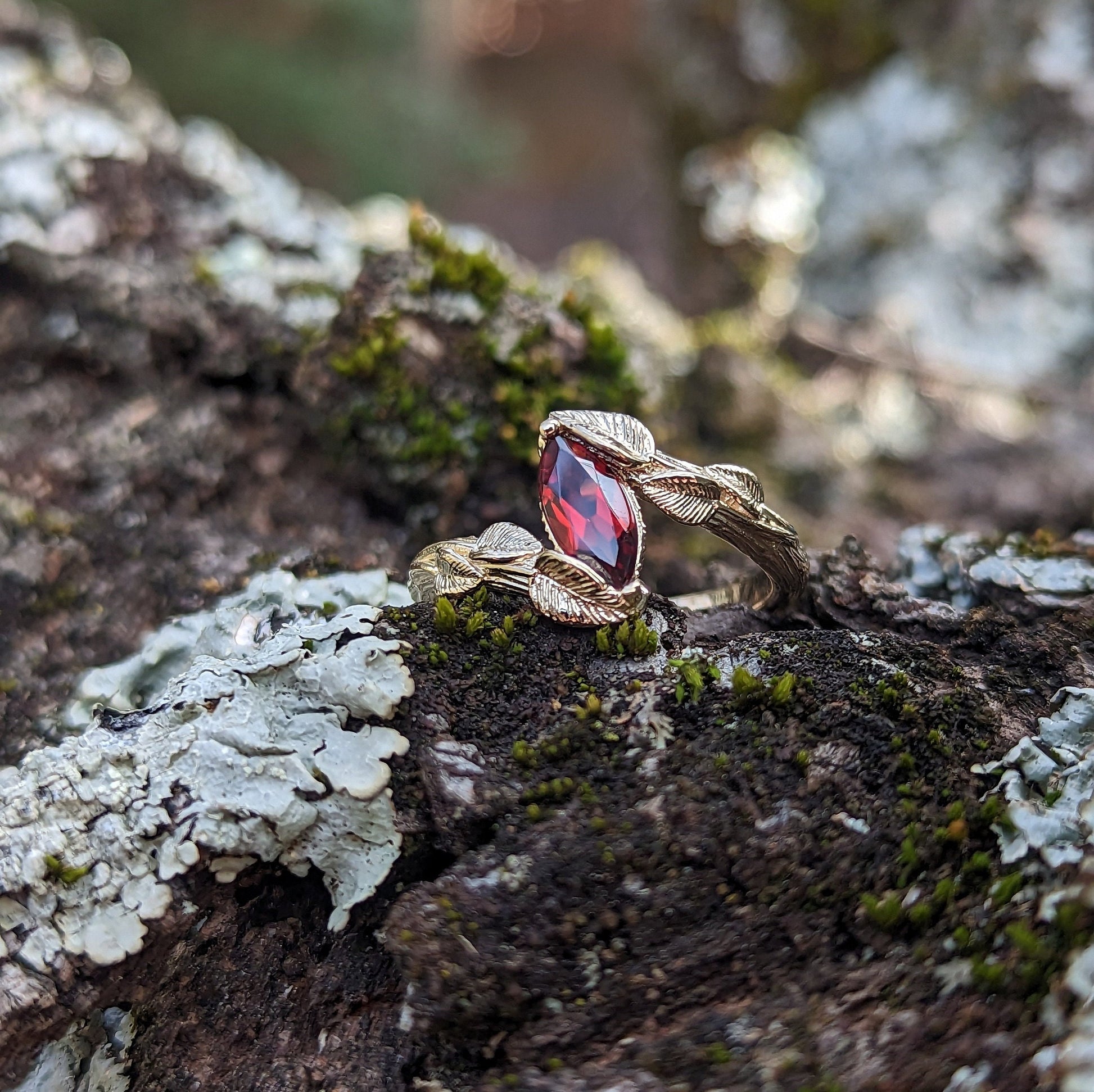 Garnet of the Forest - JF Fantasy Jewelry