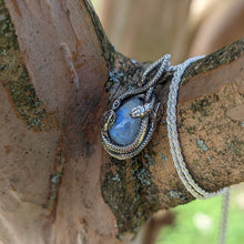 Load image into Gallery viewer, Snake Teardrop Moonstone Pendant - JF Fantasy Jewelry
