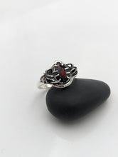 Load image into Gallery viewer, Garnet Teardrop Of The Spider Ring - JF Fantasy Jewelry
