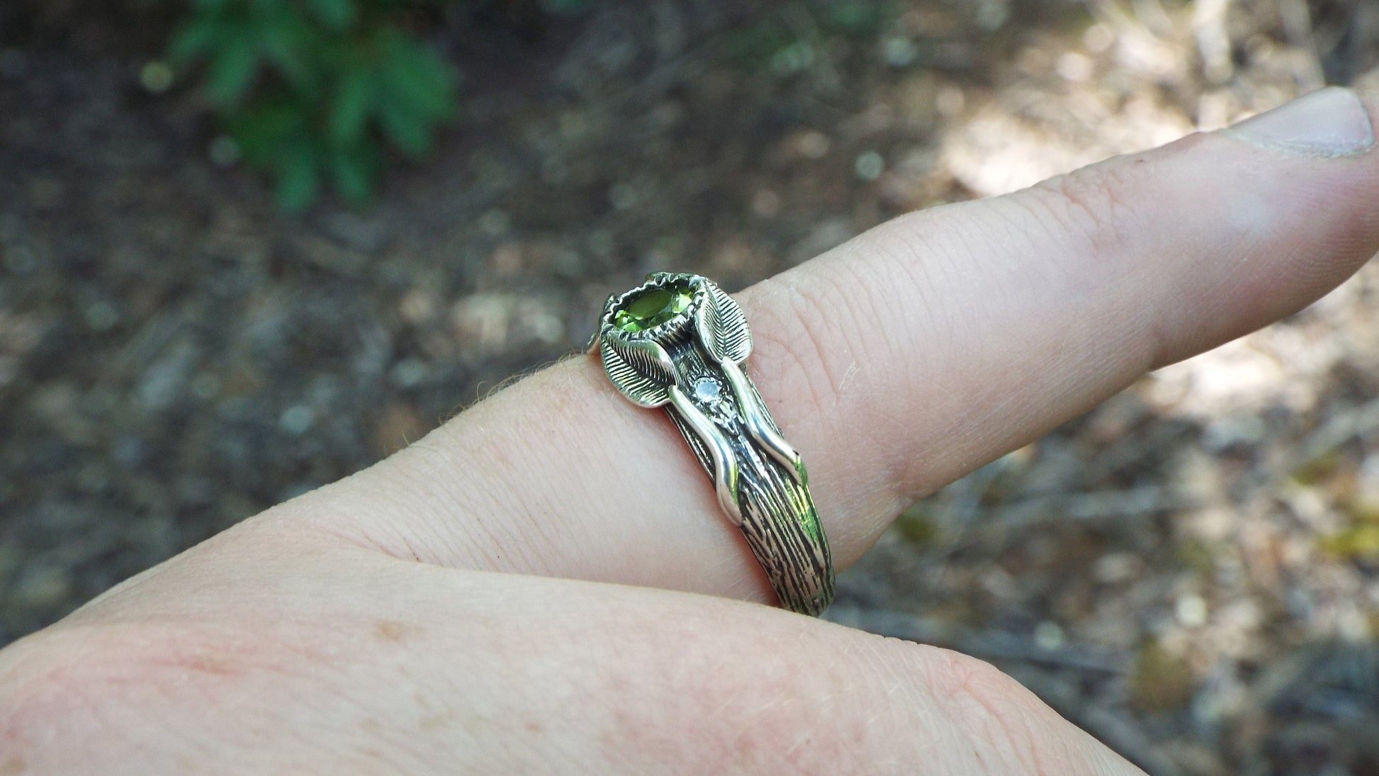 Peridot Love of the Trees Ring - JF Fantasy Jewelry
