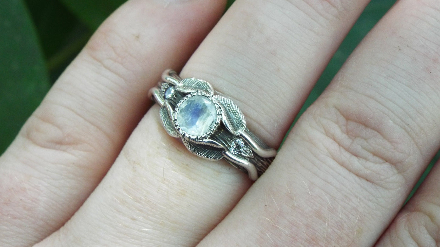 Moonstone Love of the Trees Set - JF Fantasy Jewelry