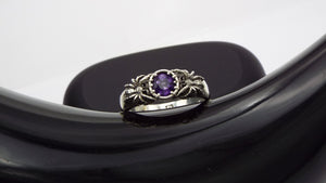 Amethyst Solitaire Spider Ring - JF Fantasy Jewelry