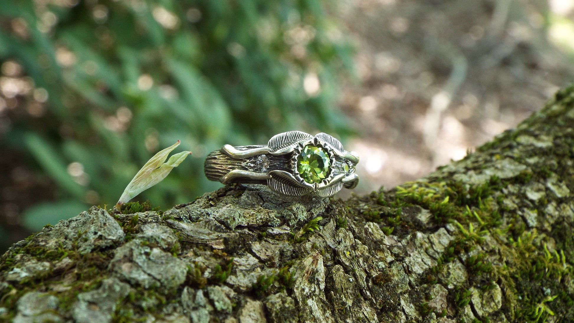 Peridot Love of the Trees Ring - JF Fantasy Jewelry