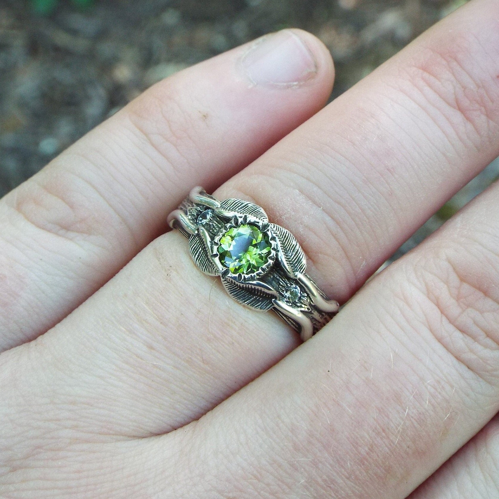 Peridot Love of the Trees Ring - JF Fantasy Jewelry
