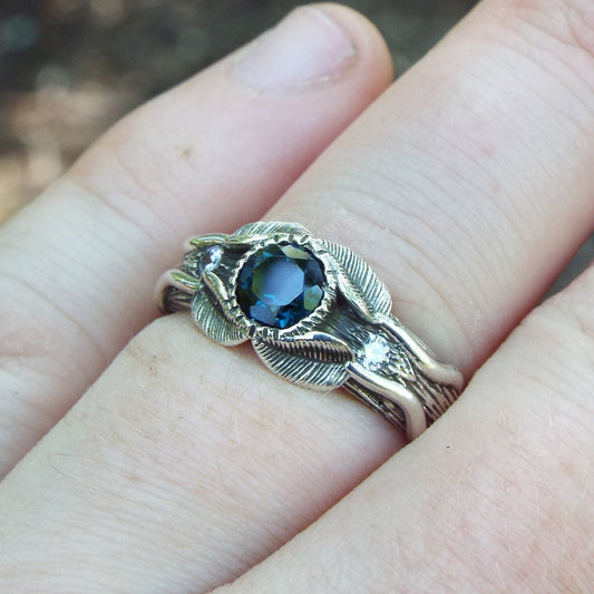 Blue Topaz Love of the Trees Ring - JF Fantasy Jewelry
