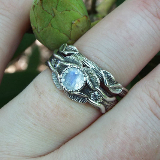 Moonstone Love of the Trees Set - JF Fantasy Jewelry