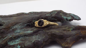 Black Onyx Gold Spider Ring - JF Fantasy Jewelry