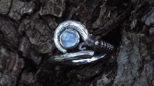 Load image into Gallery viewer, The White Mage Staff Ring with Moonstone - JF Fantasy Jewelry
