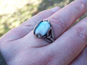 Kraken Larimar Ring - JF Fantasy Jewelry