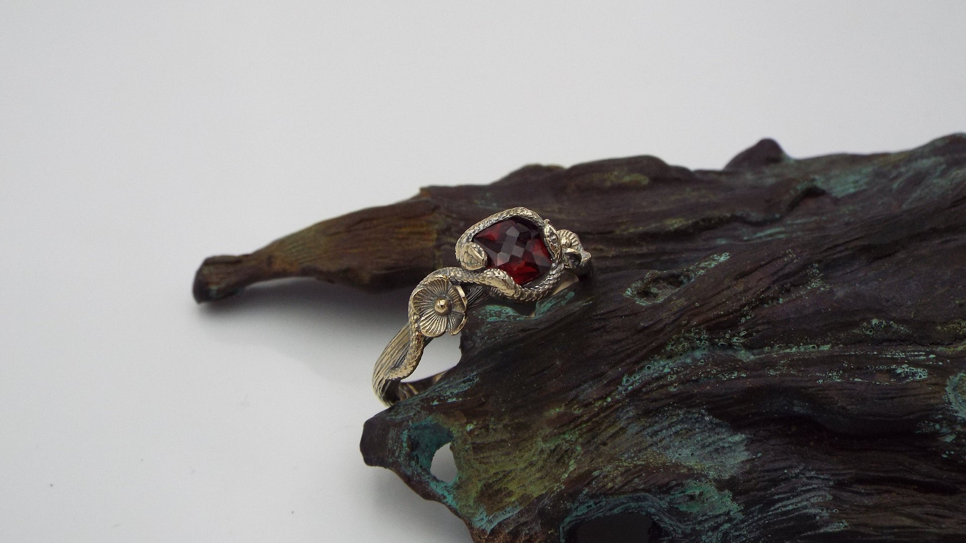 Serpent's Embrace Set, Snake and Flower Bridal Set - JF Fantasy Jewelry