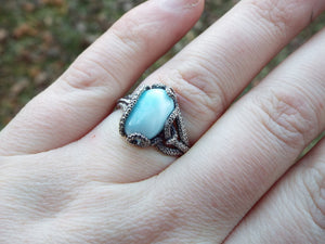 Kraken Larimar Ring - JF Fantasy Jewelry