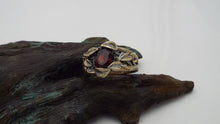 Load image into Gallery viewer, Garnet Golden Leaf and Branch Ring - JF Fantasy Jewelry

