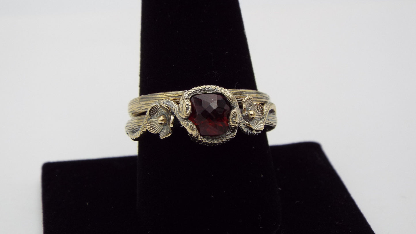 Serpent's Embrace Set, Snake and Flower Bridal Set - JF Fantasy Jewelry