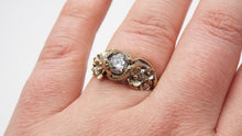 Load image into Gallery viewer, Moissanite Snake and Flower Ring - JF Fantasy Jewelry
