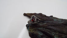 Load image into Gallery viewer, Teardrop Garnet Snake Ring - JF Fantasy Jewelry
